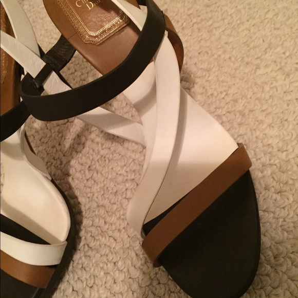 Christian Dior color block leather slingback 37.5 - Picture 15 of 16